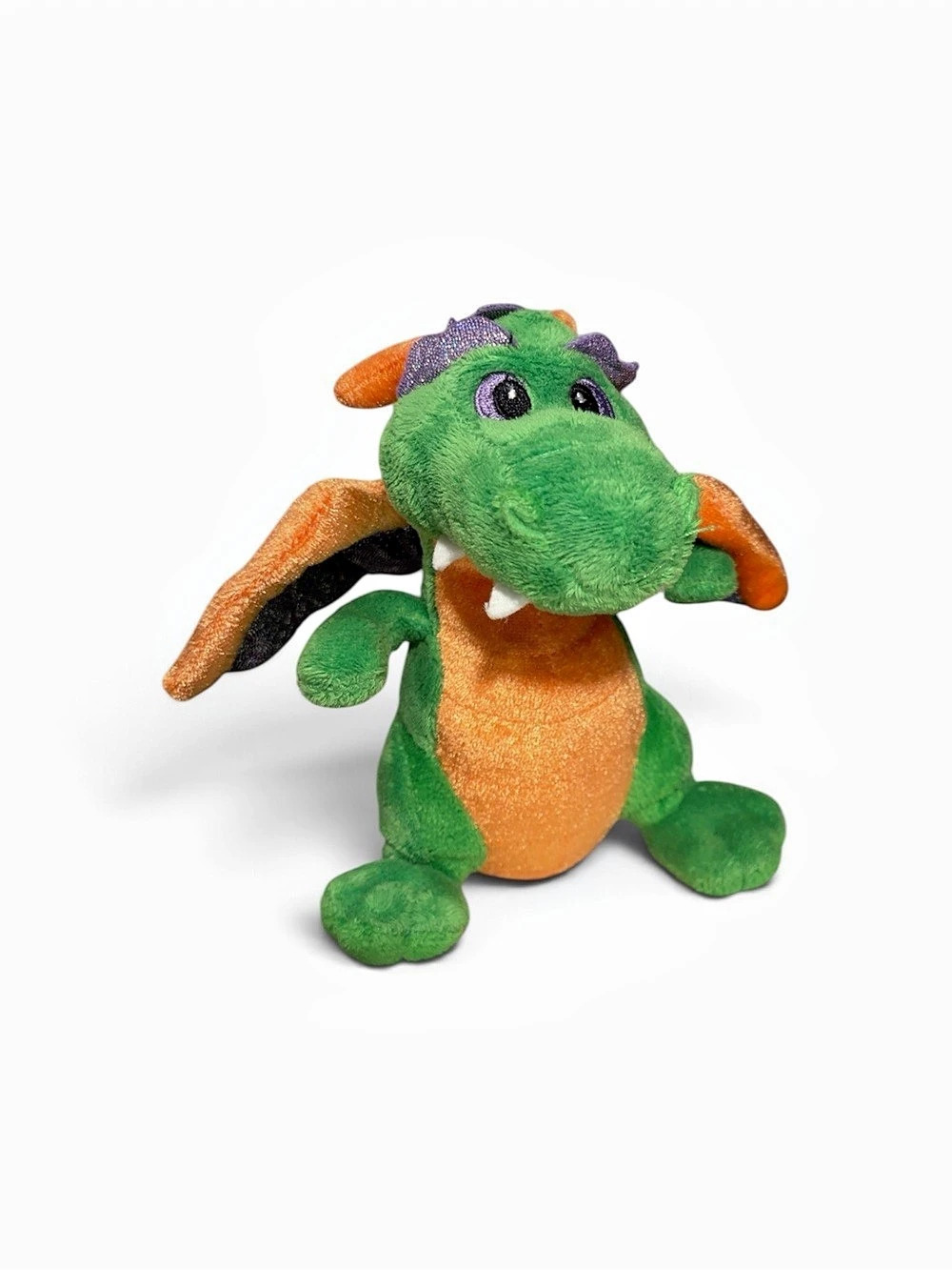 Aurora Legendary Friends Green Ohen Dragon 6.5x4 Plush Orange Wings Sound Works